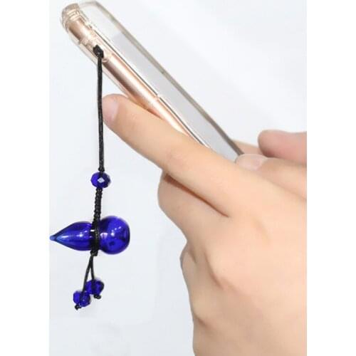 1PC Essential oil Apple Cellphone strap Murano Glass Perfume Gourd bottle cellphone strap keyrings Diy Jewelry Gift