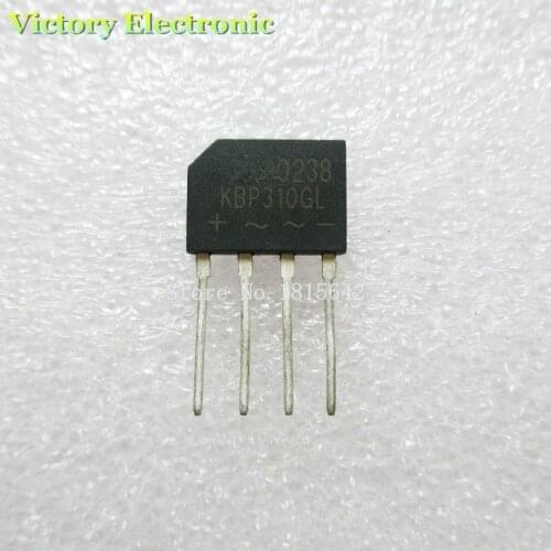 10PCS/Lot KBP310 KBP310GL KBL-310 3A 1000V Bridge Rectifier New Wholesale