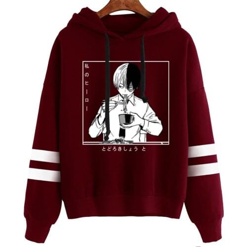 201 Japanese Anime My Hero Academia Around Hooded Autumn Long Sleeves Shoto Todoroki Anime Clothes Cool Hoodies