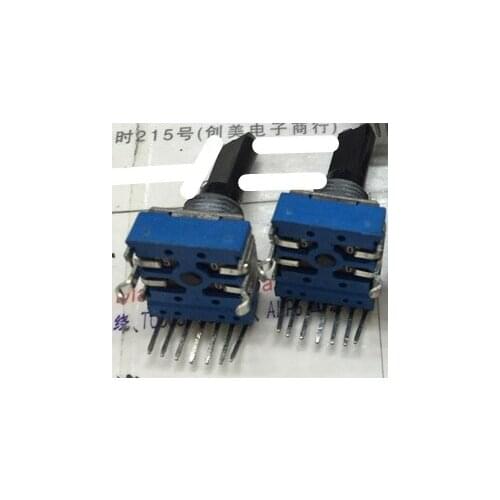 5pcs/lot 142 Vertical double potentiometer B50K 7 foot shaft with thread length 20MMF