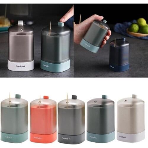 Automatic Push-type Toothpick Holder Box Detachable Tooth Pick Storage Dispenser Portable Living Room Toothpick Bucket