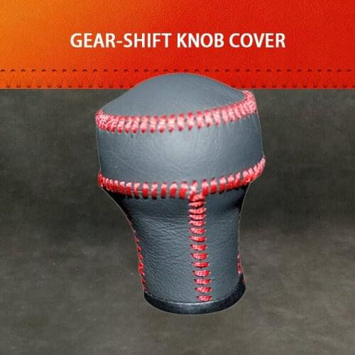 Genuine Leather Gear Knob Cover For Peugeot 207 MT Car on The Gear Shift Knob Gear Stick Case PPC Gear Shift Collar