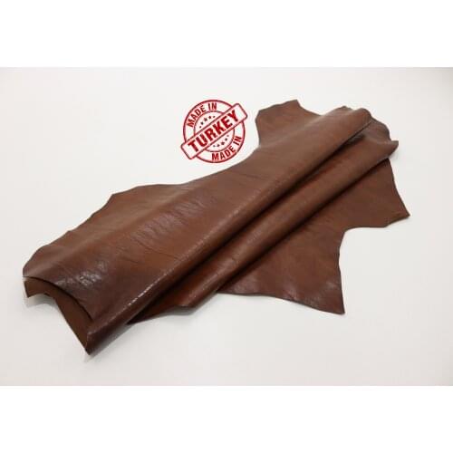 Real Sheep Skin Brown 1 Mm Tanned Leather Ready Made Pieces Craft Products Wallet Bag Clothes Shoe Design Making