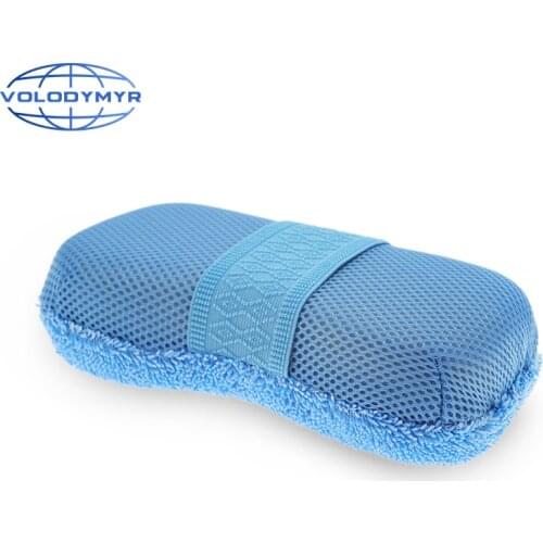 Car Wash Sponge 8 Shape 23*12*6cm Blue or Orange Easy To Grip Detailing Cleaning Tools Auto Clean