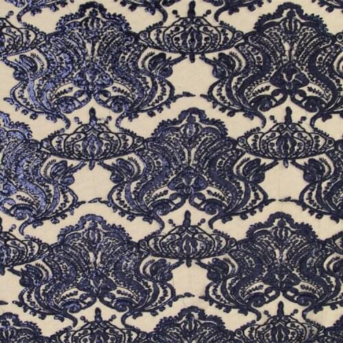 Sequin lace fabric Embroidered Nigerian Laces Fabric, African Lace Fabric High Quality French Tulle Lace Fabric HX022