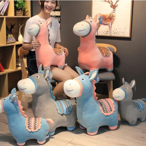 40 Cm Cute Pony Donkey Doll Doll Pillow Plush Toy Comfort Doll Children’s Birthday Christmas Gift Free Shipping