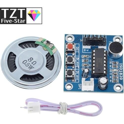 TZT ISD1820 recording module voice module the voice board telediphone module board with Microphones + Loudspeaker
