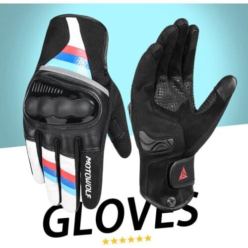 2021 Alpine Motocross Stars Motorcycle Gloves Leather Gant Moto Motocross Gloves Knight Road Racing Riding Motorbike GPX Gloves