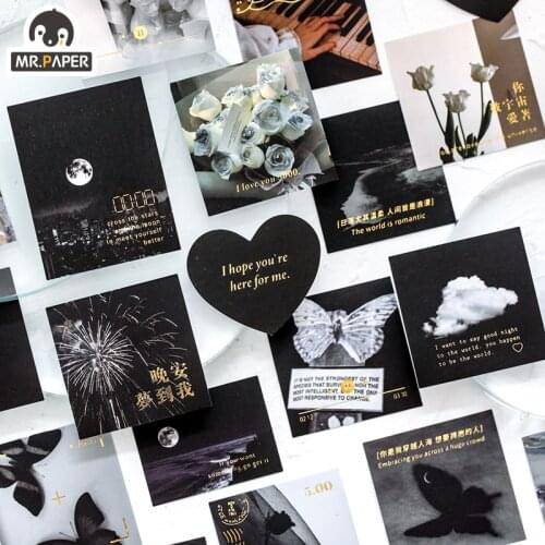 Mr.paper 4 Designs Expired Romantic Series Ins Style Creative Sticker Decoration Basic Landscape Hand Account Material