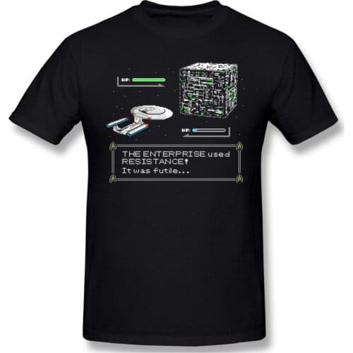 Men Clothing Star Trek Science FictionTV Series Tops T-Shirt GOTTA ASSIMILATE EM ALL Streetwear Short Sleeve