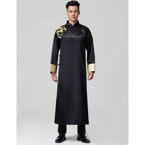 Mens New Chinese Wedding Dress Bridegroom Dress Traditional Chinese Wedding Dresses for Men Mandarin Collar Robe