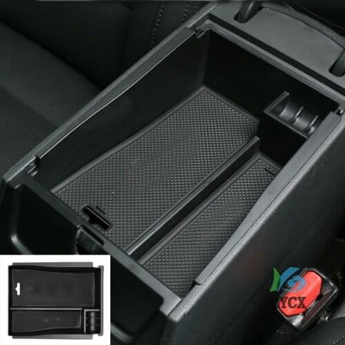 Non-Slip Central Armrest Container Holder Stowing Box With Mat For Hyundai Tucson 2015-2016 2017Accessories