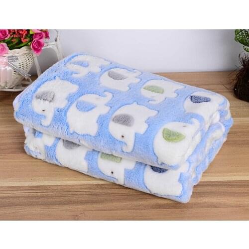 New Soft Classical Baby Kids Blanket Throw Couverture Elephant Fleece Quilt Pink Cartoon Cobertor Children Blankets 75*100cm