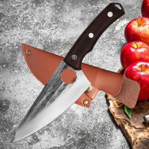 5.5" Hunting Knife Stainless Steel Handmade Forged Kitchen Knife Meat Chopping Cleaver Chef Knives Boning Fish Butcher Knife