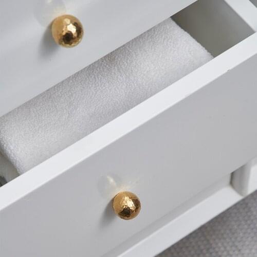 Solid Brass Round Cabinet Door Knobs and Handles Furnitures Cupboard Wardrobe Drawer Pull Handles