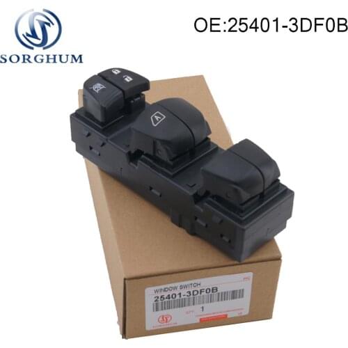 25401-3DF0B Front Left Driver Side Power Window Switch For Nissan Juke Altima Tiida Sylphy X-Trail Qashqai Rogue 2010-2017