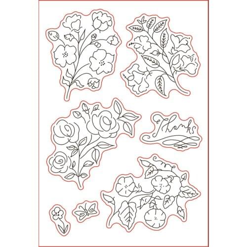 11x16 Flowers Transparent Clear Silicone Stamp Seal for DIY scrapbooking photo album Decorative clear stamp