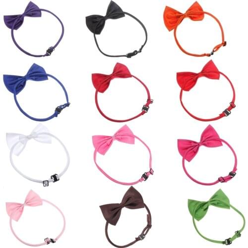 Cat Adjustable Collar pet bow tie Pet Dog Necktie Bow Tie Puppy Accessory Cute