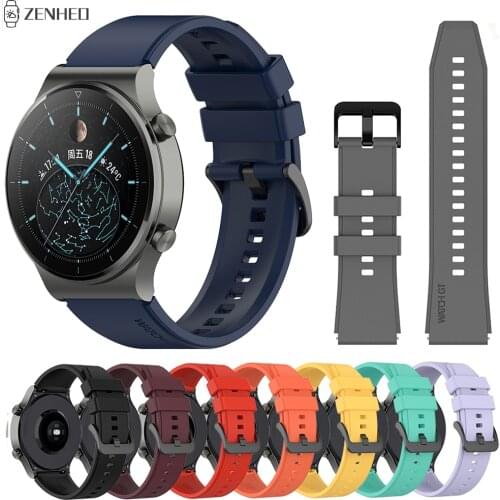 22mm Silicone Watchband For Huawei Watch GT2 Pro/GT2 46mm/GT GT2e/Honor Watch GS Pro/Honor Watch Dream Smart Watch Band Strap