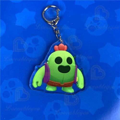 Cartoon Cartoon Game Keychain Leon Poco Star Shelly Game Accessories Collectible Birthday Gift for Girl Boys