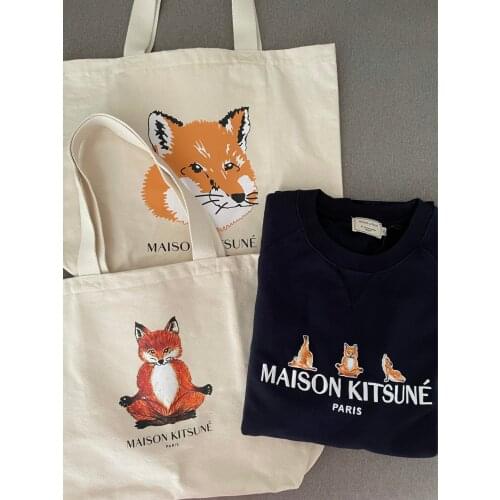 Handbag Little Fox French Canvas Bag Eco Bag Shopping Bag