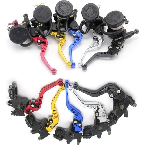 Universal 7/8" 22mm Motorcycle Clutch Brake Master Cylinder Reservoir Levers Kit Fluid Reservoir Set For Motorbikr 250CC-500CC