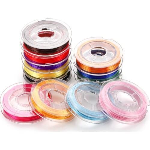 10Meters/lot Flexible Elastic Wire Diameter Roll Mixed Colors Beaded Bracelet For DIY Handmade Jewelry Making Findings Supplies