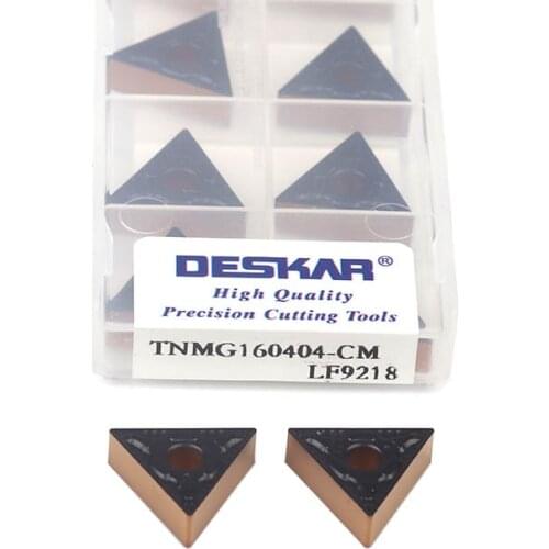 10pcs TNMG160404-CM LF9218 TNMG160408-CM LF9218 CNC Lathe Turning Tool Carbide Cutting Inserts Two-Color Coated Blade,Steel Tool