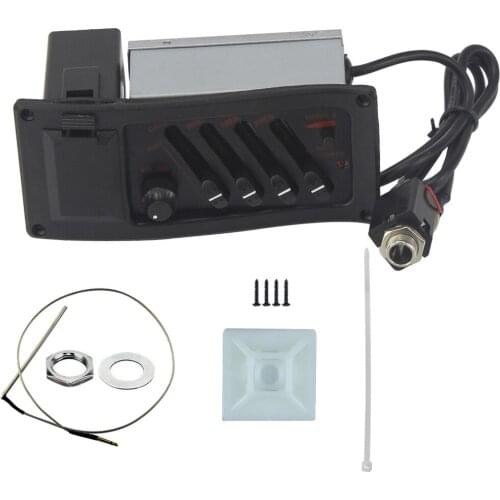 FLEOR 4-Band Acoustic Guitar Pickup EQ Equalizer Piezo Pickup System