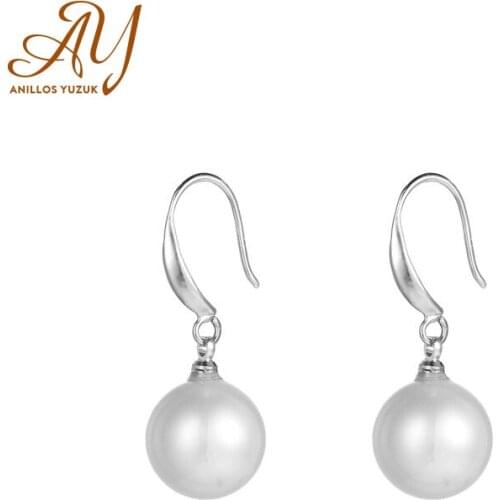 Anillos Yuzuk Silver 925 Jewelry Pearl Long Stud Earrings For Women Wedding Engagement Jewelry Fashion Earrings