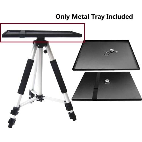 Besegad 34x24cm Universal Metal Tray Stand Platen Platform Holder for 3/8inch Tripod Projectors Monitors Laptops Stand Mount