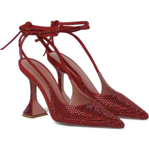 Star style Bling Bling Women Pumps Comfortable Cup heeled Slingbacks Female Party Prom Shoes Summer High heels Wedding Shoes