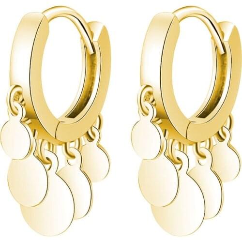 Bohemian Chandelier Coin Earrings Round Disc Tassel Hoop Earrings Coin Sequins Dangle Earrings Boho Ear Jewelry Women