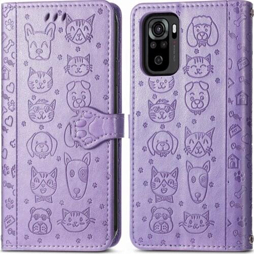 Cat & Dog Pattern Phone Case For Xiaomi Redmi Note 10S Filp Leather Case For Redmi Note 10S Case For Redmi Note 10S Cover Book