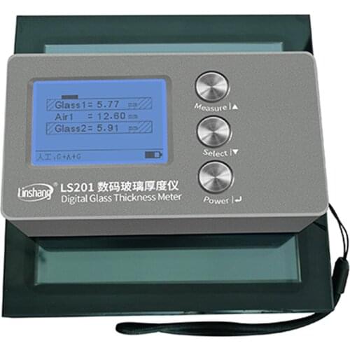 Digital Glass Thickness Meter LS201 Single Side Laser Measure Insulated Double Triple Pane Glass Air Space IG Thickness