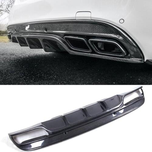 F-D Style Carbon fiber Diffuser Spoiler For BENZ W205 C63 4 Door