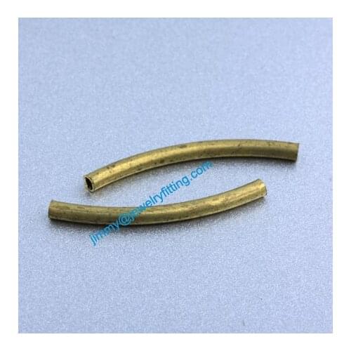 Jewelry findings Raw Brass matel spacer tube beads Pave tube beads tube Bar 2*25*0.2mm
