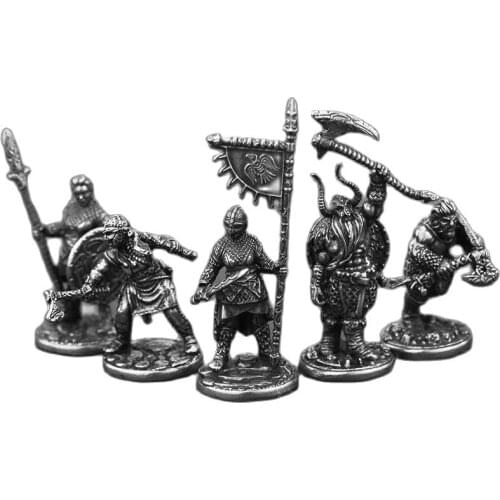 Hemetal Viking pirates ancient soldier model hand-made finished desktop decoration jewelry game toy boy