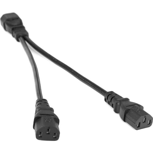 C14 Male to C13 Female Power Cable 1 Male to 2 Female Splitter Cable PDU C14 to C13 Extension Cord For UPS PC Computer Monitor