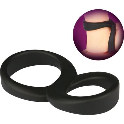 Silicone Soft Penis Ring Scrotum Bondage Ball Cock Rings Adult Sex Toys For Men Dick Cbt Delay Penis Lock Erotic Cockring