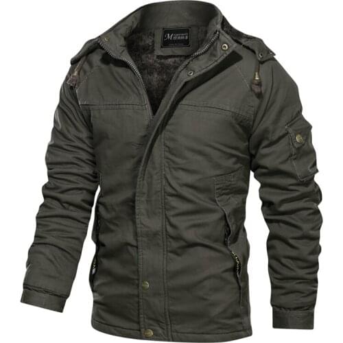 Pop winter bomber jacket men air force pilot ma1 jacket warm male fur collar mens army tactical fleece jackets Hooded Hat PLUS