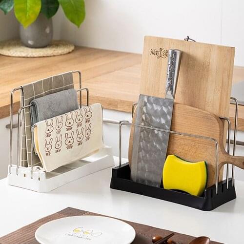 Multifunctional Adjustable Rag Rack Drainage Shelf Storage Box Kitchen Organizer Pot Cover Holder Household Furnishings