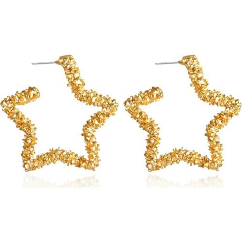 Modyle 2020 New Arrivals Hot Fashion Star Metal Long Statement Tassel Earrings For Women Jewelry