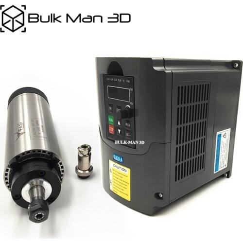 CNC Spindle 1.5KW 110V Air Cooled Router Spindle Motor + VFD Inverter For OX CNC, Workbee Engraving Milling Machine