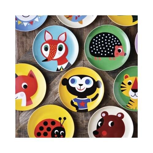 Cartoon Cute Home 8 inch Plate Children Creative Ceramic Bone China Snack Fruit Salad Tableware decoration