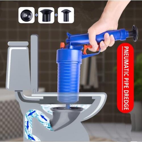 New Pneumatic Pipe Dredge Air Power Drain Blaster Gun High Pressure Cleaner Pump For Toilet Drain Sink Bathtub Blockage Clean