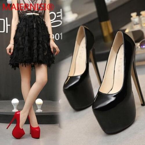 Women Pumps High Heels Shoes 18 cm Black Pointed Toe Woman Shoes Sexy Party Shoes Nude Heels for Women Plus Size