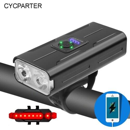 Bike Light Rainproof USB Charging LED 1200 Lumens MTB Front Lamp Headlight Aluminum Ultralight Flashlight Bicycle Light