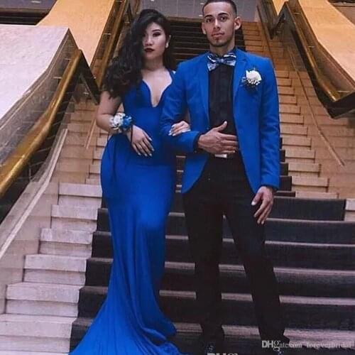 High Quality Brand New Royal Blue Wedding Groom Tuxedos Notched Lapel Bridegroom Two Pieces (Blazer+Pants) Business Suits