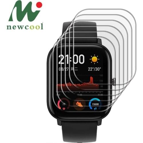 6pc Full Coverage TPU Plastic Protective Film for Huami Amazfit GTS 2 GTR2 Anti-Scratch Anti-Bubble Screen Protector [NOT Glass]